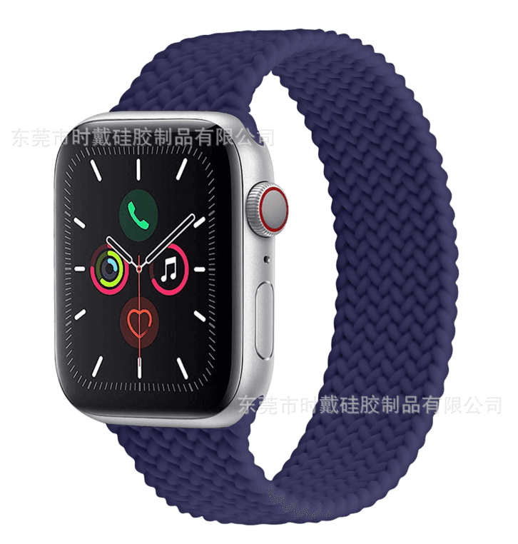 アップルウォッチバンド 一体型 編み込みデザイン シリコン