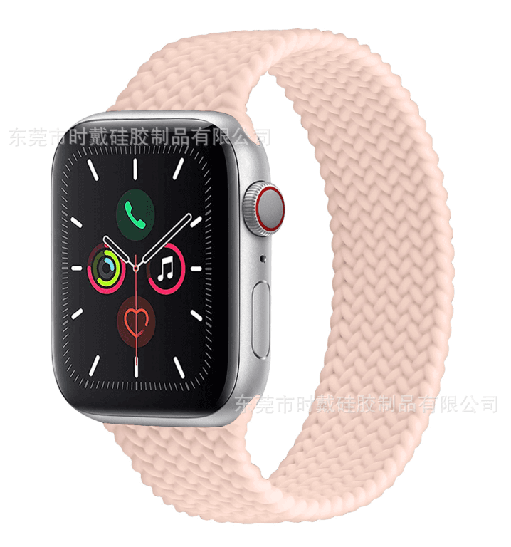 アップルウォッチバンド 一体型 編み込みデザイン シリコン