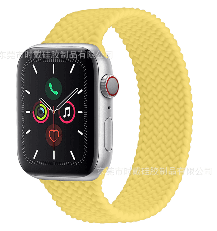 アップルウォッチバンド 一体型 編み込みデザイン シリコン