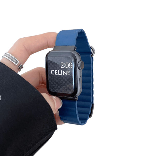 アップルウォッチバンド マグネット式連結レザーバンド