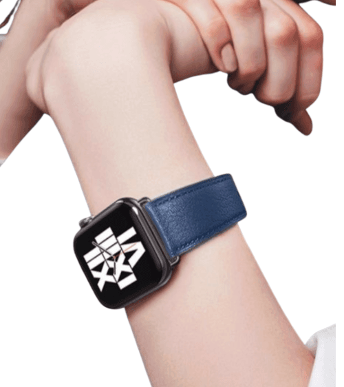 アップルウォッチバンド 上質本革シンプルステッチ一本通しバンド