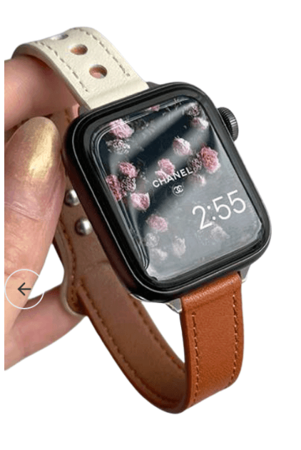 アップルウォッチバンド エレガントレザー ツートーン