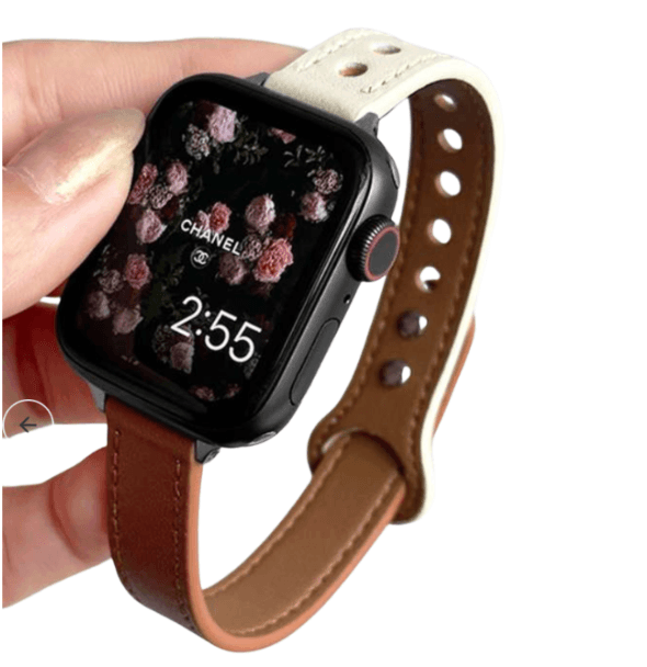 アップルウォッチバンド エレガントレザー ツートーン