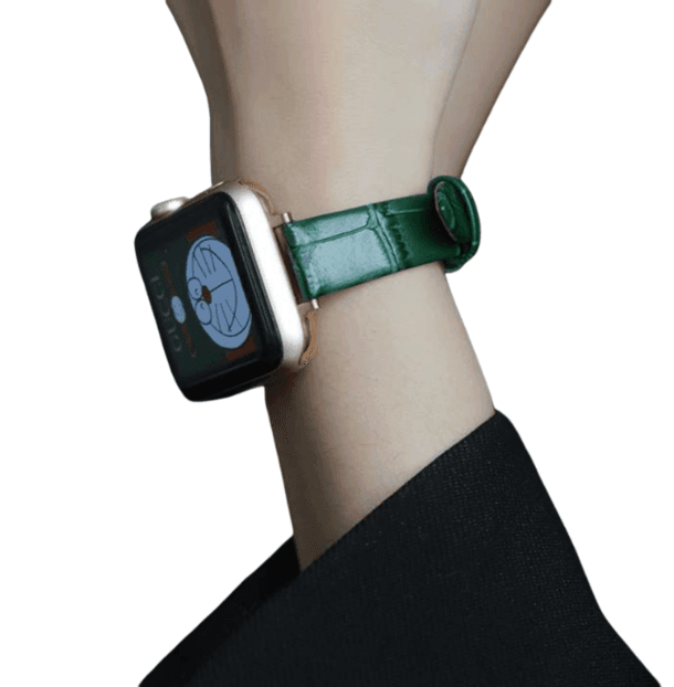 アップルウォッチバンド 高級感溢れるワインレッドレザーバンド