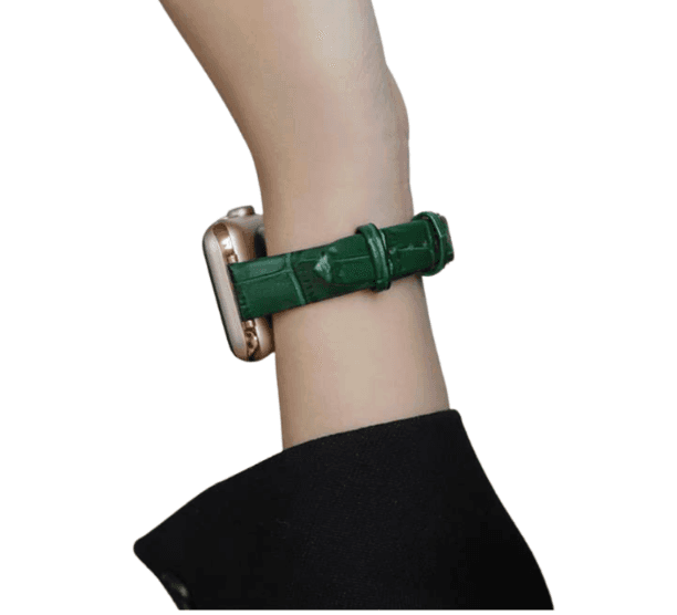 アップルウォッチバンド 高級感溢れるワインレッドレザーバンド