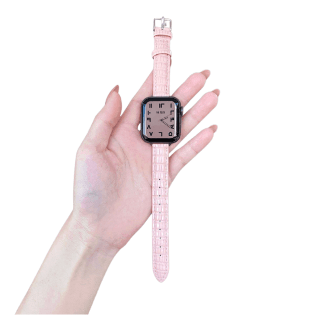 アップルウォッチバンド エレガントクロコ調レザーウォッチバンド