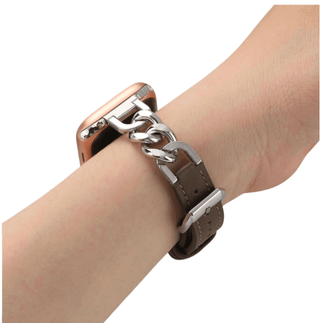 アップルウォッチバンド アップルウォッチ用レザーチェーンバンド