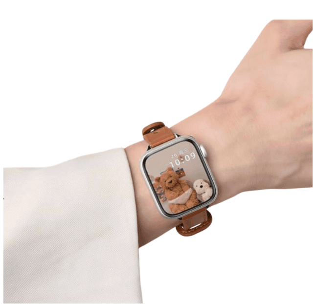 アップルウォッチバンド ぬいぐるみウォッチフェイス レザーバンド