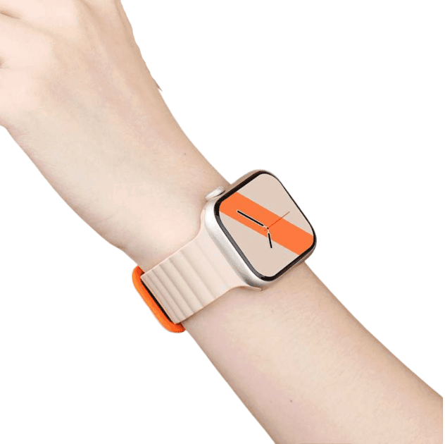 アップルウォッチバンド 撞色シリコン磁気スポーツバンド for Apple Watch