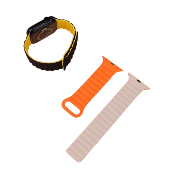 アップルウォッチバンド 撞色シリコン磁気スポーツバンド for Apple Watch