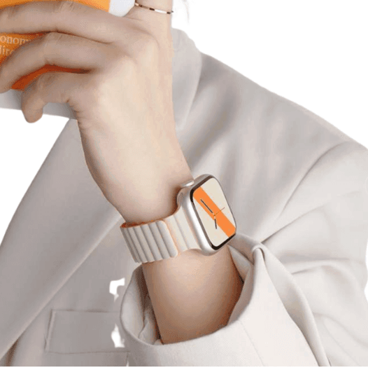 アップルウォッチバンド 撞色シリコン磁気バンド for Apple Watch