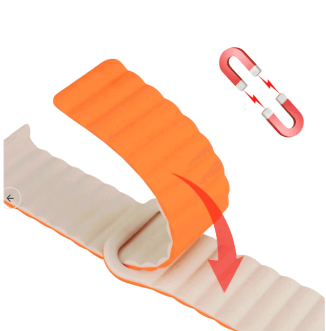 アップルウォッチバンド 撞色シリコン磁気バンド for Apple Watch