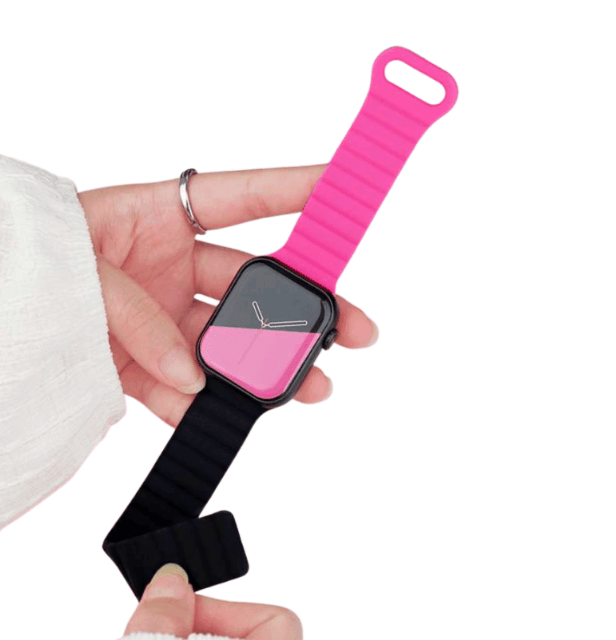 アップルウォッチバンド 液体シリコン 磁気吸着 ツートンカラー