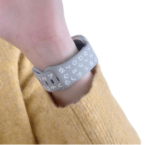 アップルウォッチバンド アルファベットデザイン シリコンスポーツバンド