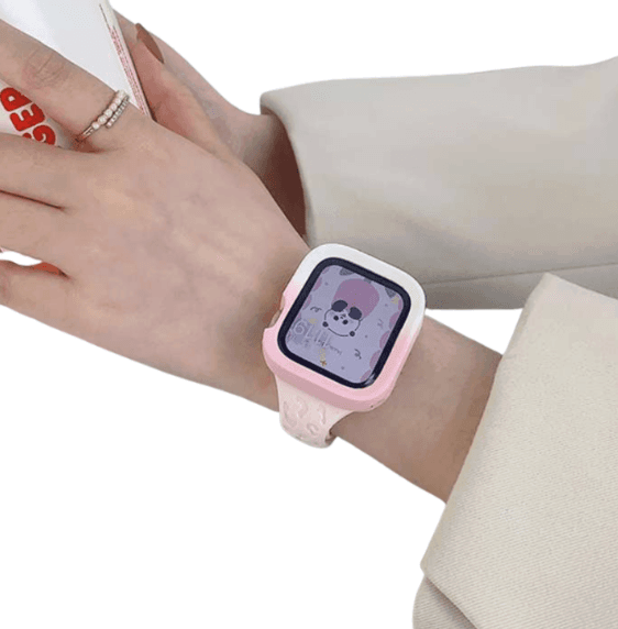 アップルウォッチバンド かわいいクマ柄アップルウォッチ用シリコンバンド