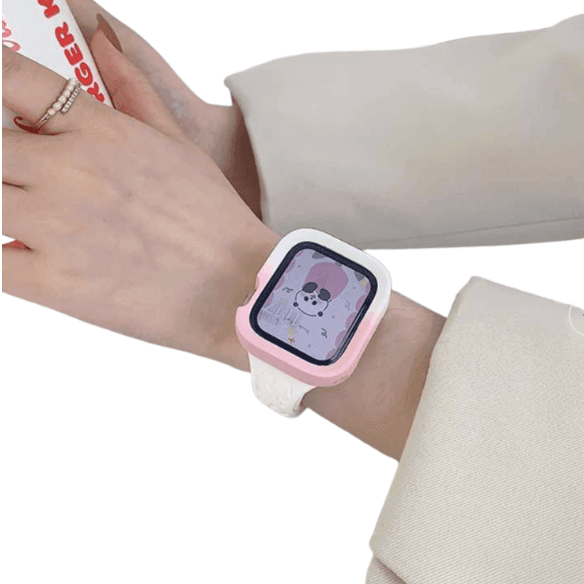 アップルウォッチバンド かわいいクマ柄アップルウォッチ用シリコンバンド