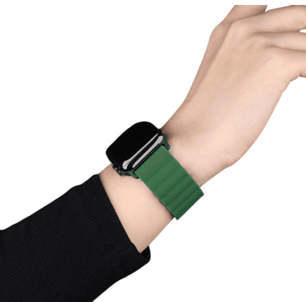 アップルウォッチバンド 回環式シリコン磁気吸着タイプ スポーツデザイン 男女兼用