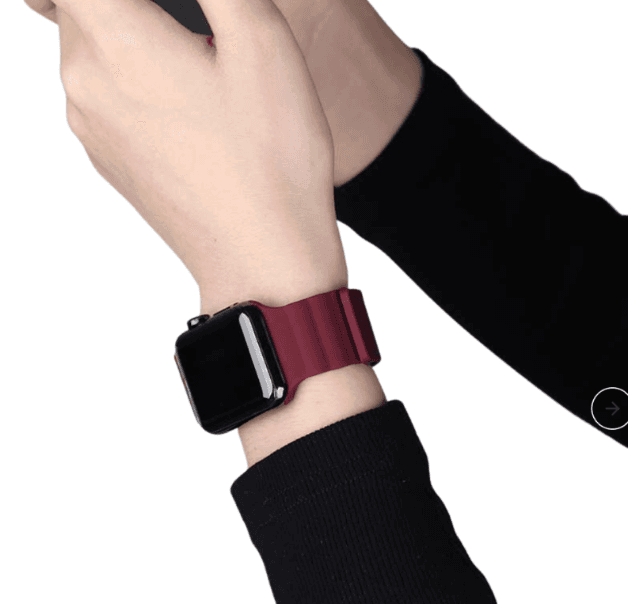 アップルウォッチバンド 回環式シリコン磁気吸着タイプ スポーツデザイン 男女兼用