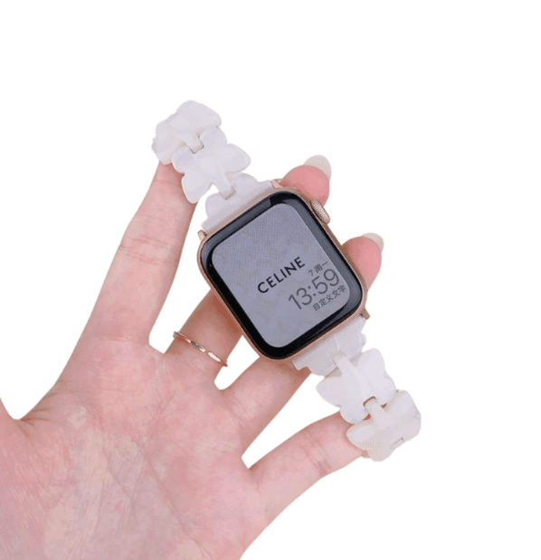 アップルウォッチバンド クリスタルフラワーリンク