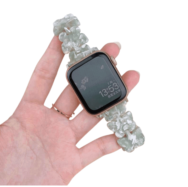 アップルウォッチバンド クリスタルフラワーリンク