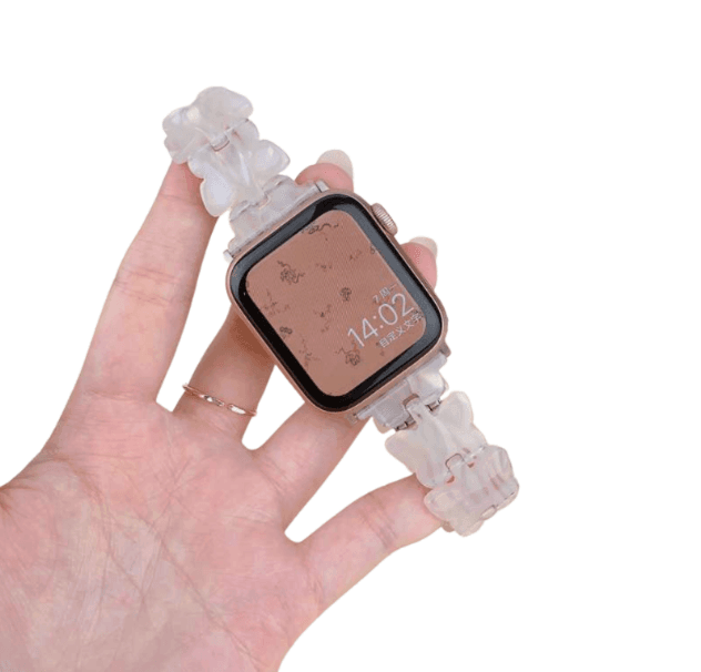 アップルウォッチバンド クリスタルフラワーリンク