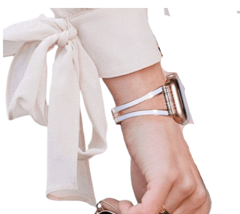 アップルウォッチバンド 細身デザイン 透かし メタル ラインストーン付き