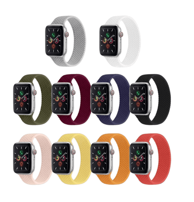アップルウォッチバンド 一体型 編み込みデザイン シリコン