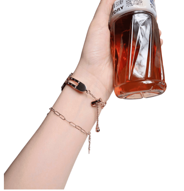 アップルウォッチバンド ローズゴールド ハート チャーム メタルバンド