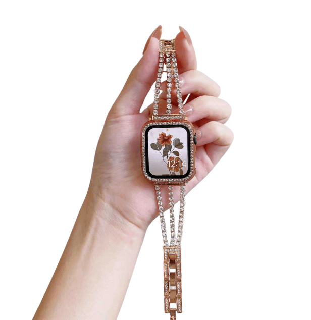 アップルウォッチバンド ラグジュアリーダイヤモンドチェーンウォッチバンド
