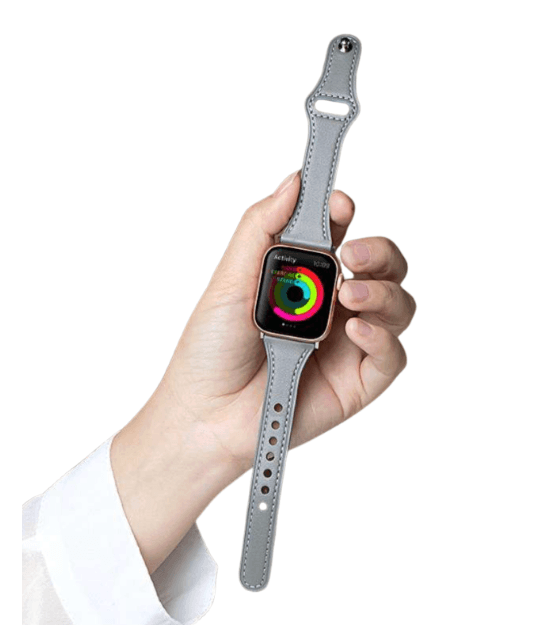 アップルウォッチバンド モダンシックな灰色レザーApple Watchバンド