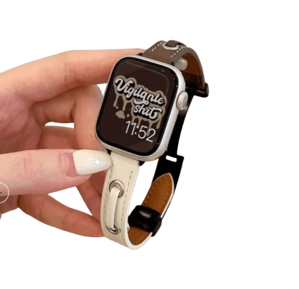 アップルウォッチバンド ツートーンレザー