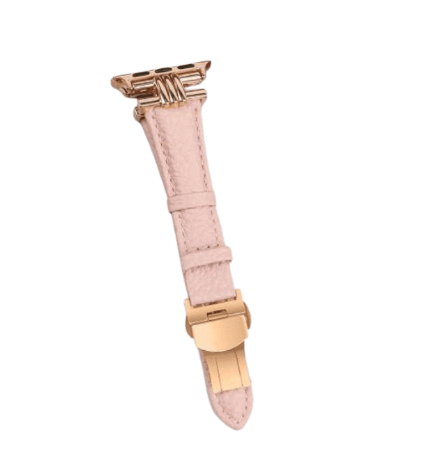 アップルウォッチバンド エレガントレザーステンレスバンド