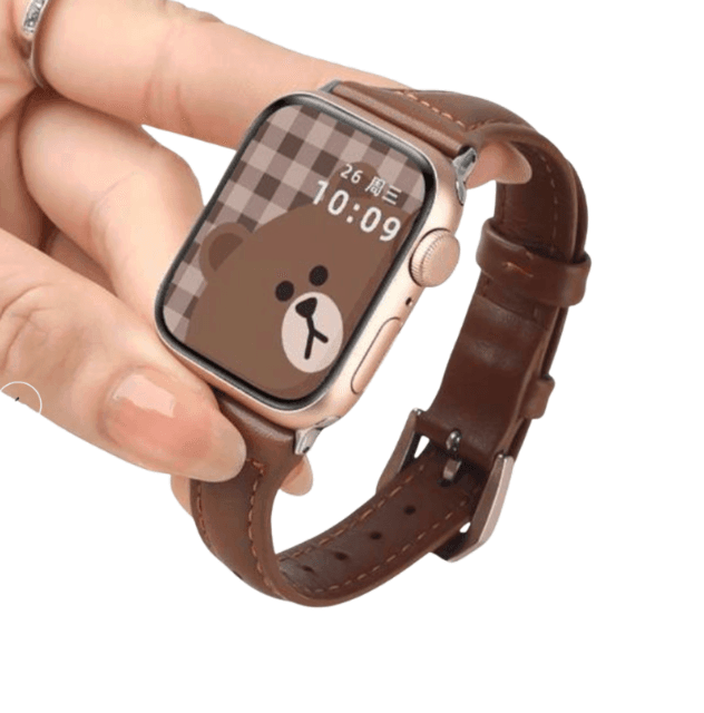 アップルウォッチバンド 高級レザー調スマートウォッチストラップ
