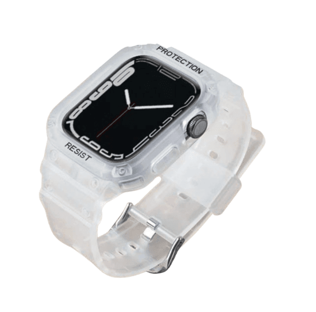 アップルウォッチバンド 耐衝撃保護ケース一体型スポーツバンド