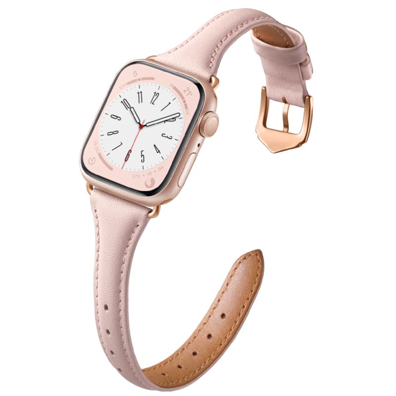 アップルウォッチバンドレザー 本革ステッチ細身バンド