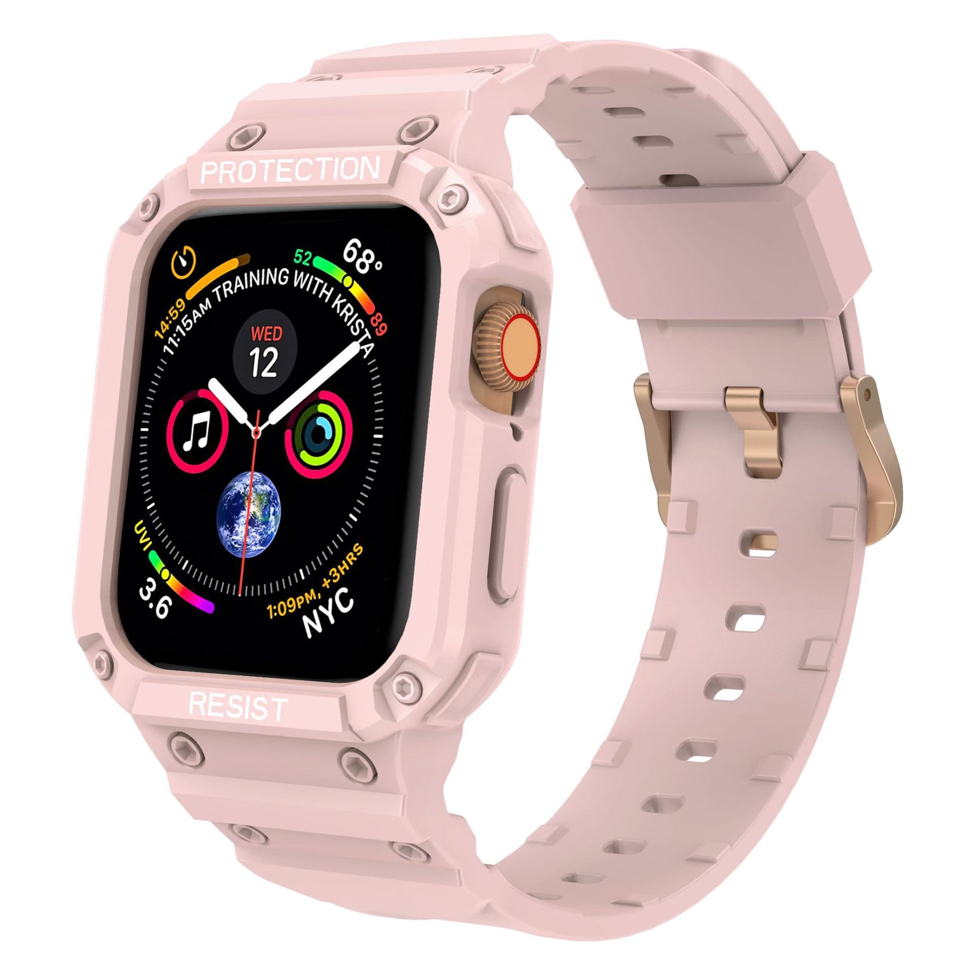 アップルウォッチバンド 頑丈プロテクター一体型スポーツバンド