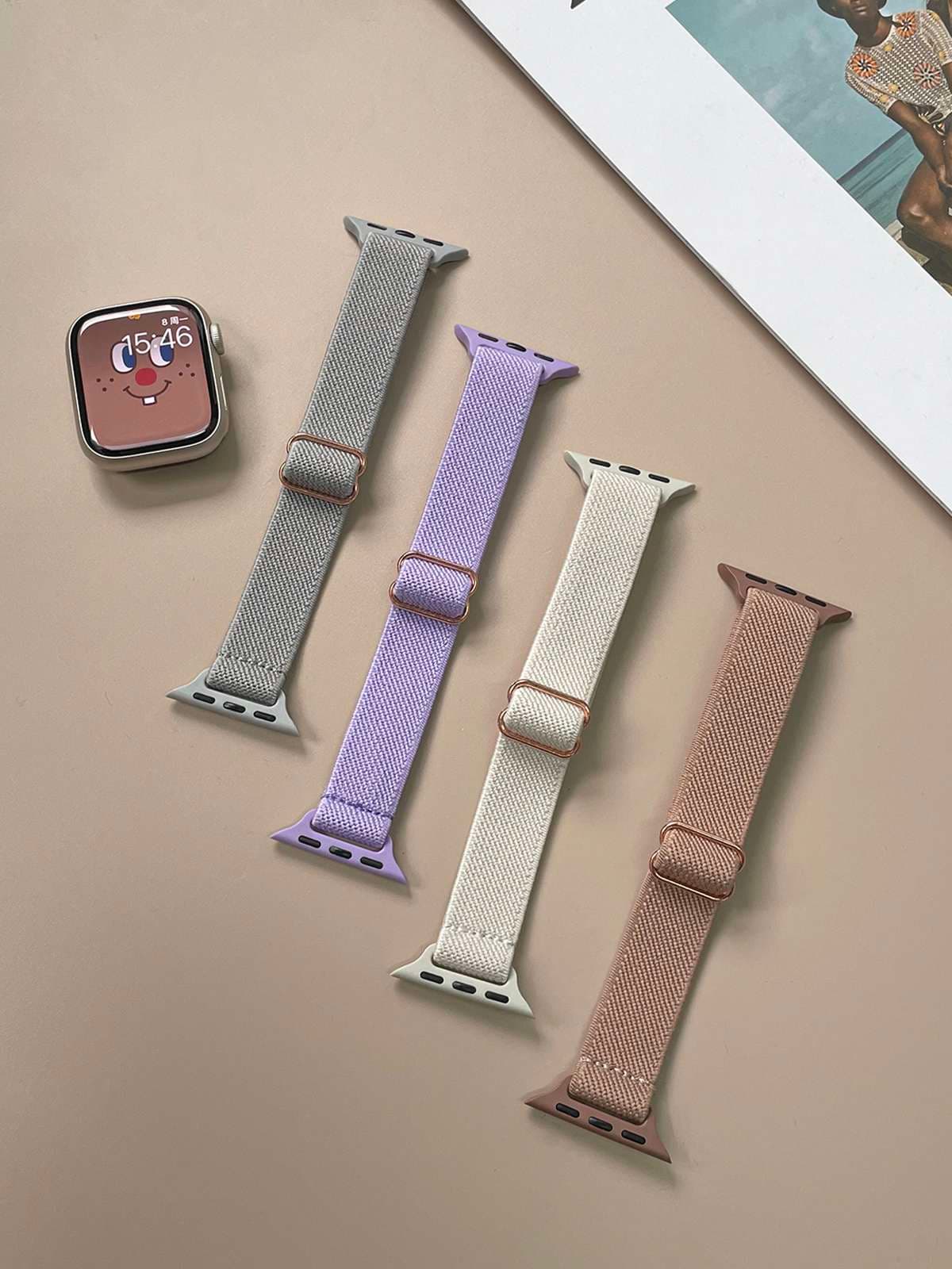 アップルウォッチバンド 伸縮性メッシュ編みウォッチバンド