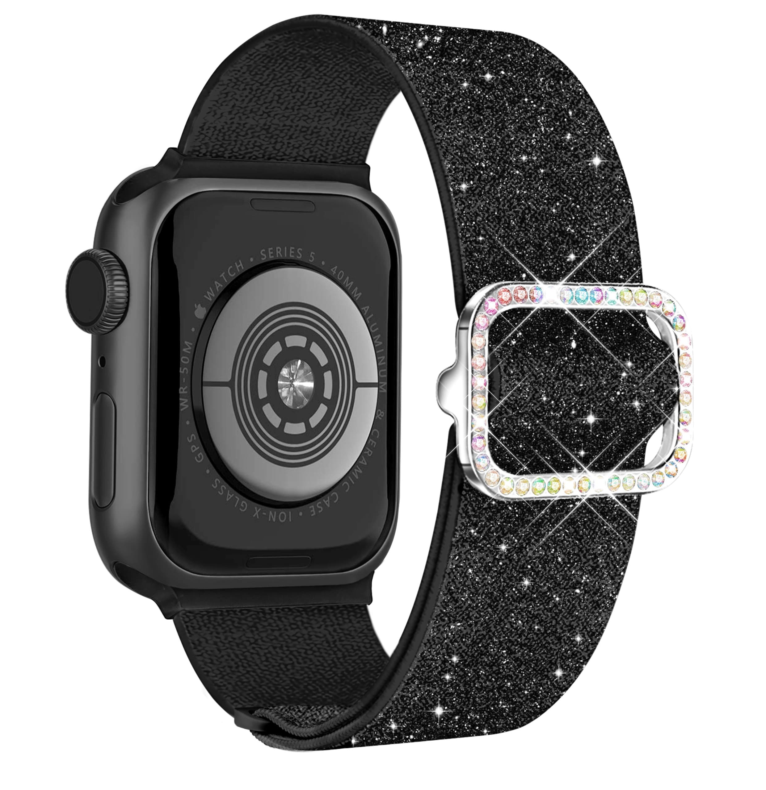 アップルウォッチバンド アップルウォッチバンド キラめき宝石バックル織りベルト