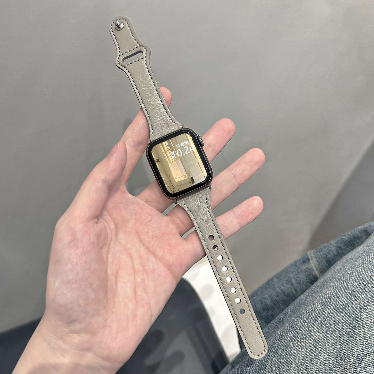アップルウォッチバンド 本革シンプル一本ベルト替えバンド