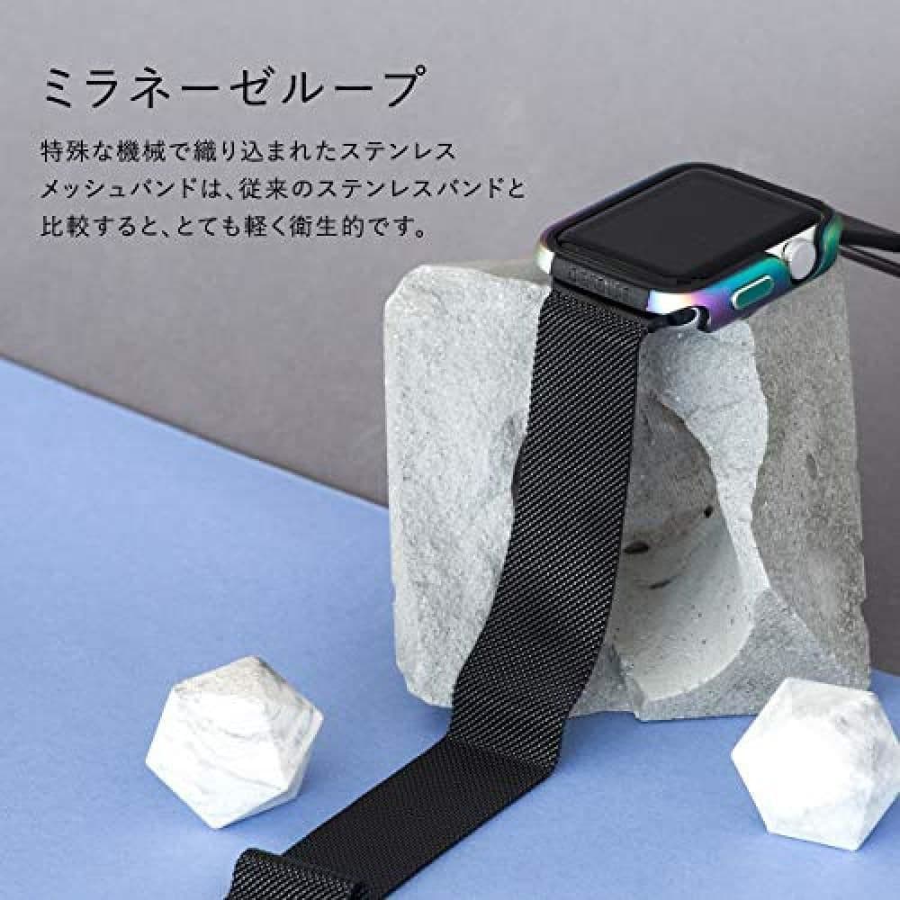 アップルウォッチバンド 高級メッシュ編み込みステンレスベルト