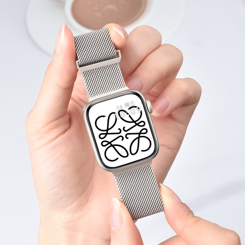 アップルウォッチバンドステンレス 上質メッシュ 洗練ベルト