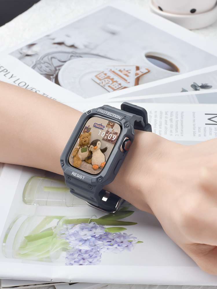 アップルウォッチバンド 耐衝撃保護ケース付きApple Watchバンド