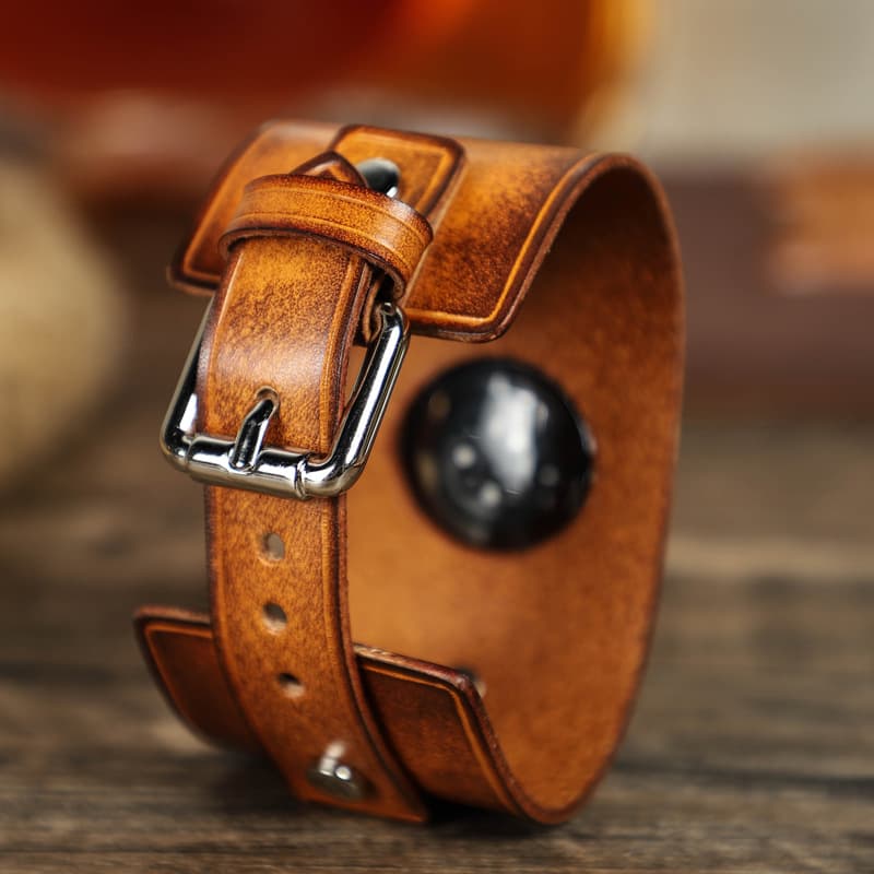 アップルウォッチバンドレザー 本革二重巻きワイドカフデザインバンド