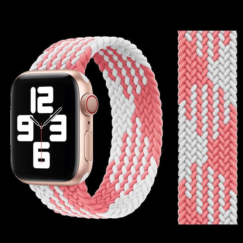 アップルウォッチバンド 編み込みデザイン一体型ソロループバンド