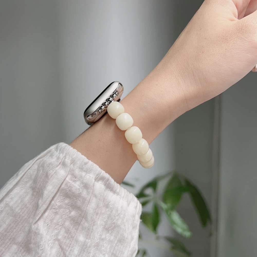 アップルウォッチバンド 天然石ビーズ調エレガントブレスレットバンド