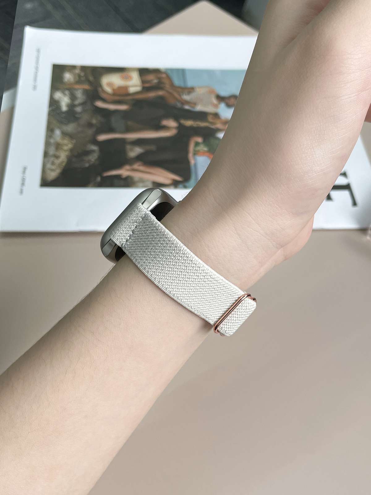 アップルウォッチバンド 伸縮性メッシュ編みウォッチバンド