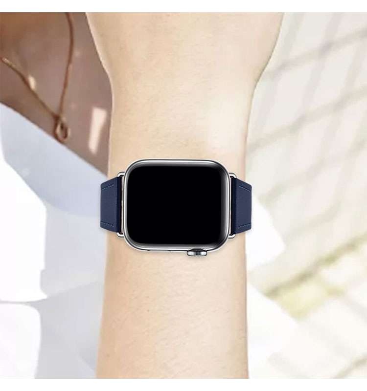 アップルウォッチバンド FXi 高級ネイビーレザー