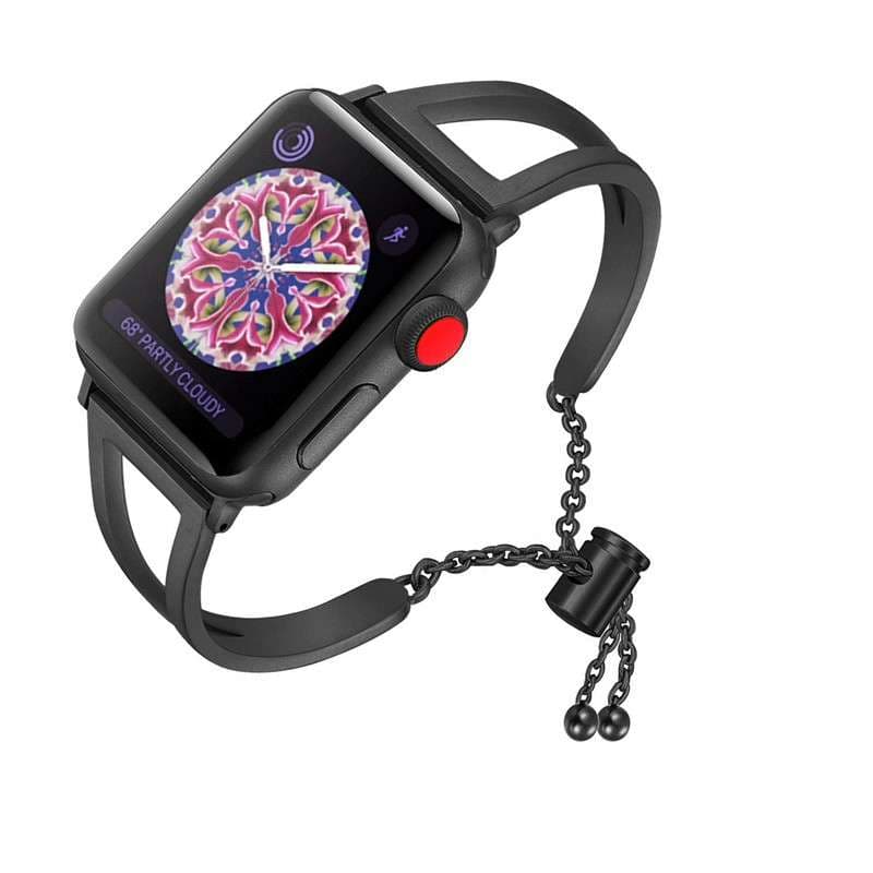 アップルウォッチバンド エレガントローズゴールドチェーンブレスレットバンド