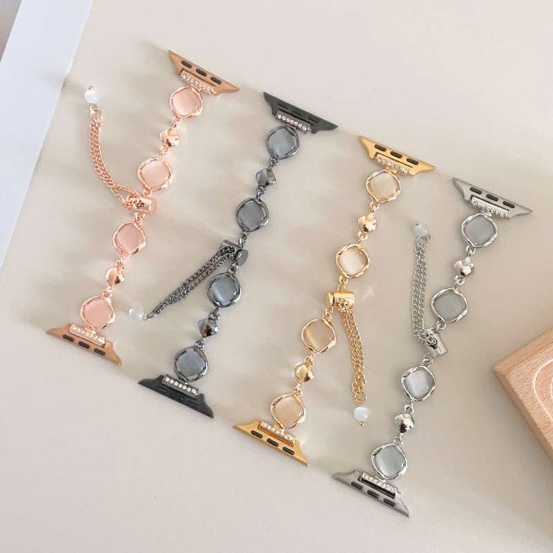 アップルウォッチバンド 宝石チャーム付きブレスレット型バンド