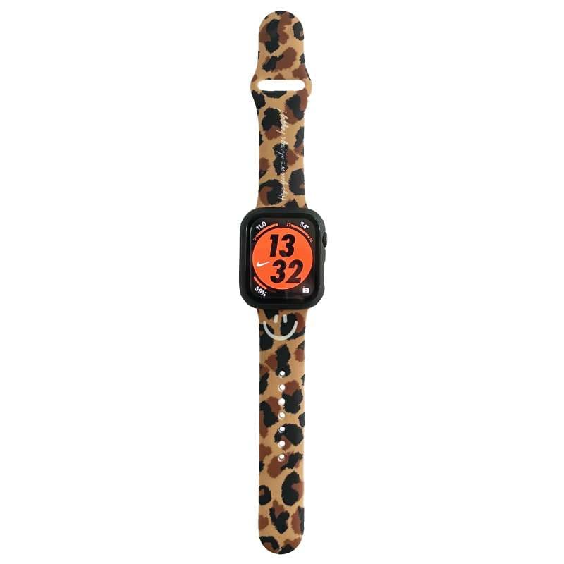 アップルウォッチバンド 豹柄シュシュデザインシリコンバンド